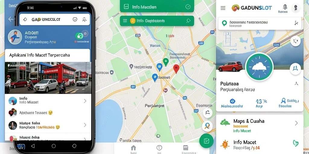 Antarmuka GADUNSLOT menampilkan informasi lalu lintas secara real-time.