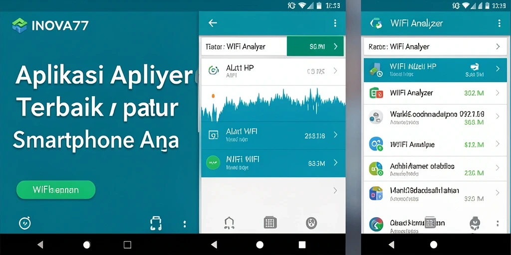 Tampilan antarmuka INOVA77 yang jelas untuk analisis WiFi.