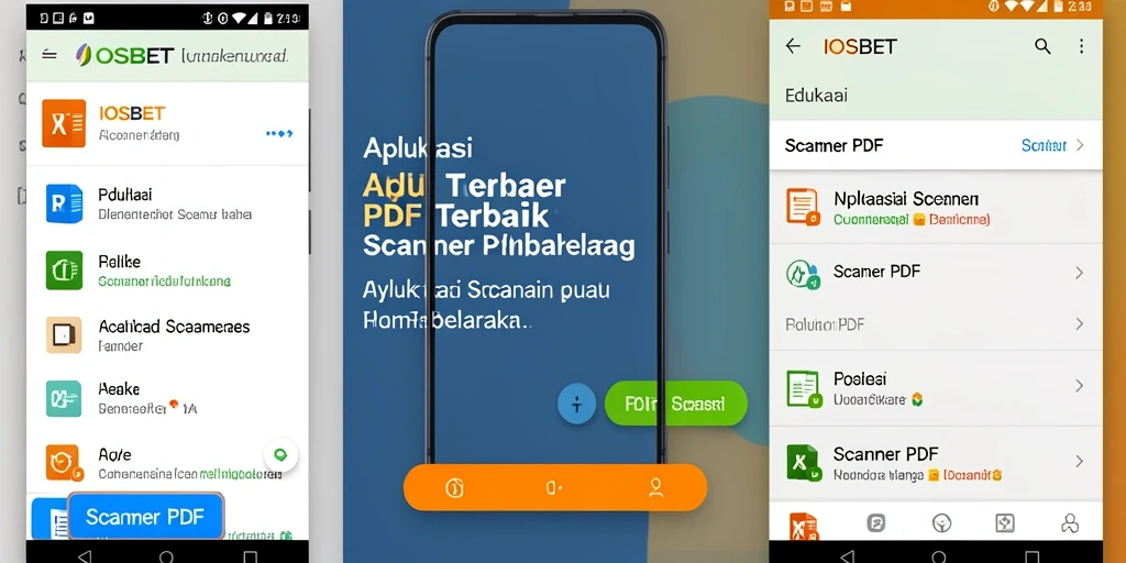 Tampilan antarmuka aplikasi Scanner PDF IOSBET yang user-friendly.