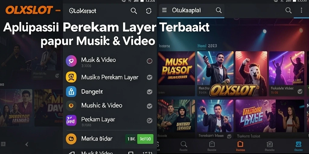 Tampilan antarmuka pengguna OLXSLOT saat merekam layar.