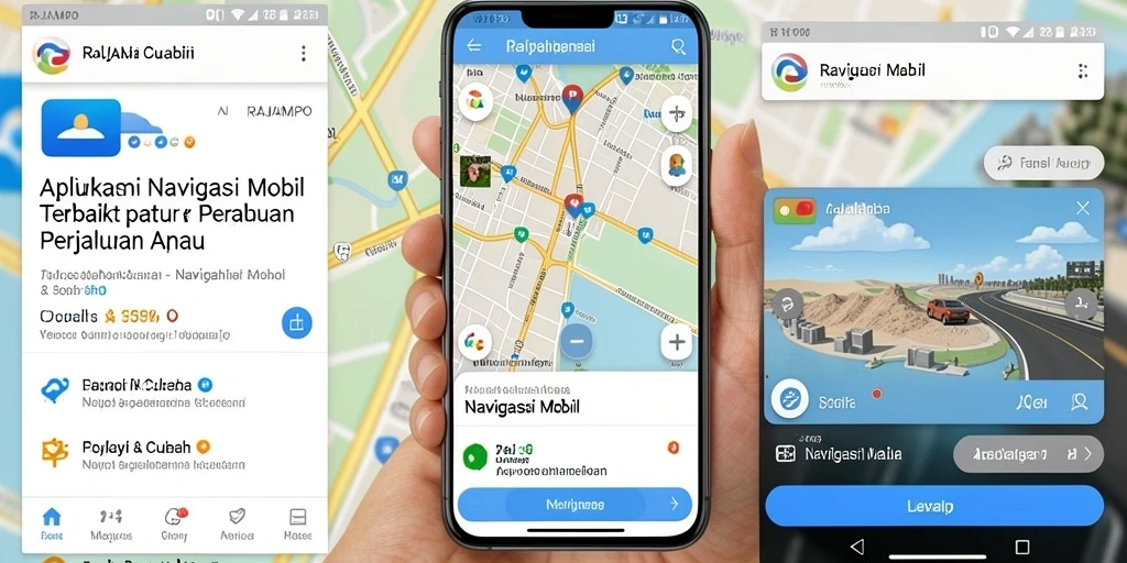 Antarmuka aplikasi RAJAMPO dengan navigasi yang mudah dan akurat.