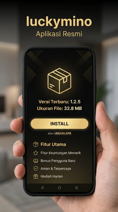 Tampilan halaman APK luckymino